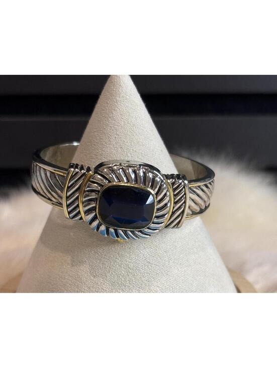 Cannes Size 7 Silver Tone Ring with Blue Stone main image 8